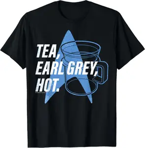 100% Cotton Star Trek: The Next Generation Tea Earl Grey T-Shirt