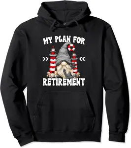 Gnome Lighthouse Retirement Plan For Retired Grandpa Life Pullover Hoodie - Andrewzhang Shop 91B0CB3QXCLD