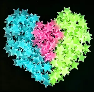 Glow in The Dark Stars for Ceiling,LuminousStar and Moon Wall Stickers for Kids Bedroom &Nursery Décor, Multi-Color Glowing RoomDecorations,EasV Peel& Stick(Multicolor)