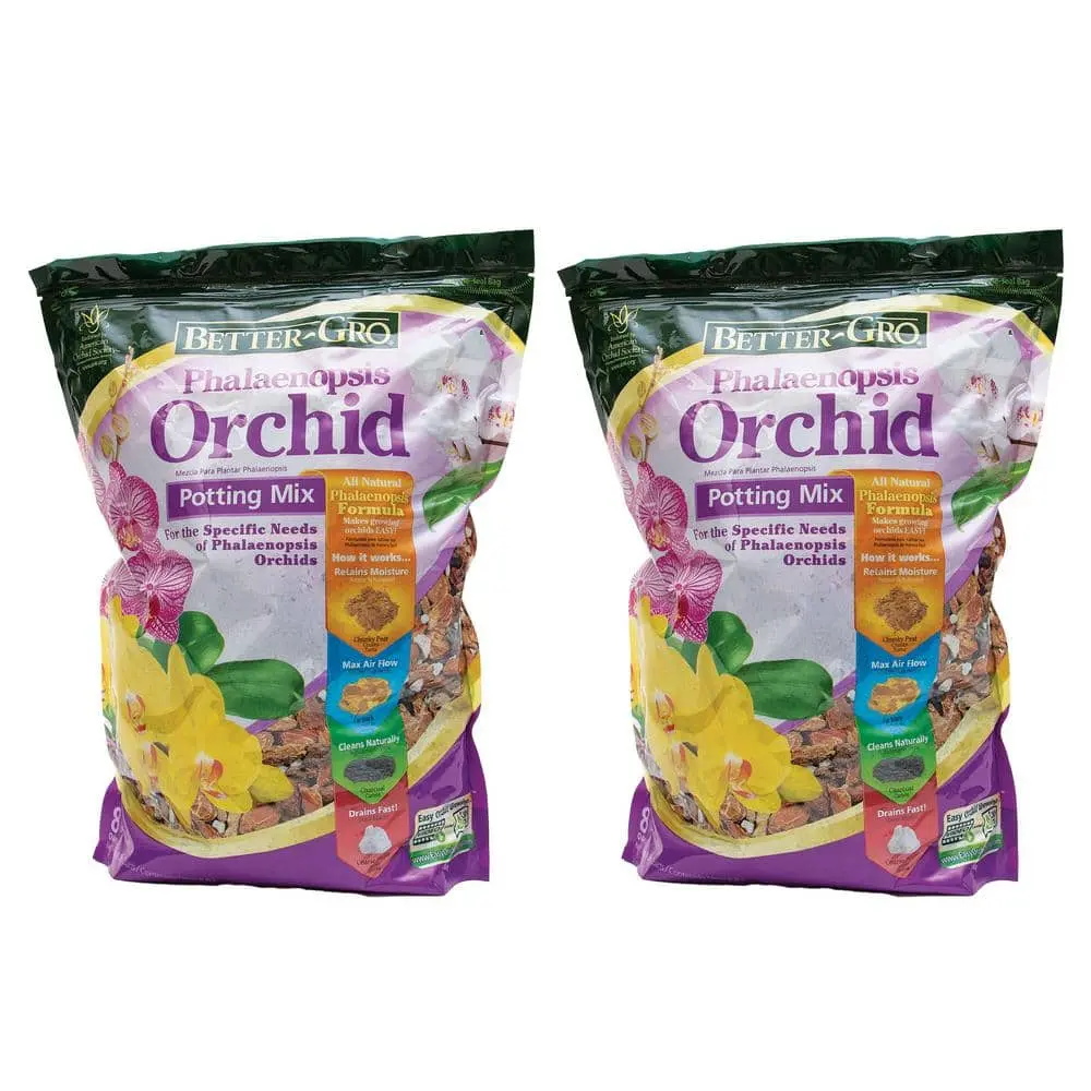 Garden Soil Phalaenopsis Mix, 8 Qt Twin Pack