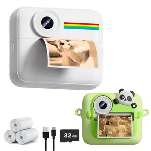 Kids Instant Print Camera with 32GB TF Card & Color Print Paper, K22 HD 1080P Dual Lens Toddler Camera for Girls Boys, 48MP Photo, IPS Eye Protection Screen, Video Recorder, DIY Frames, Gift for Age 3-12 (White)