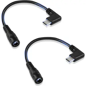 Heated Jacket Charger USB  Step Up DC Plug for Milwaukee, , Snap-on, Metabo, Revean, Craftsman, AEG, Makita (USB C to DC 12V) 2 count