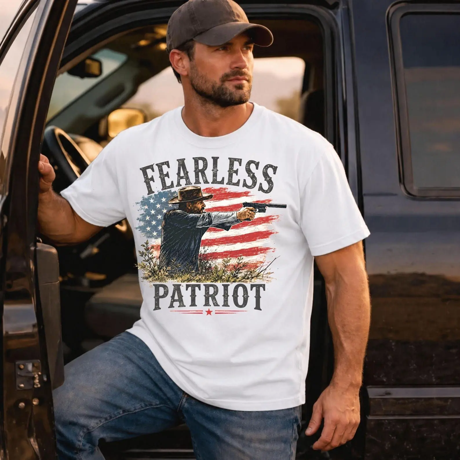 Fearless Patriot Graphic T-Shirt, Twin Falls Tribute Tee