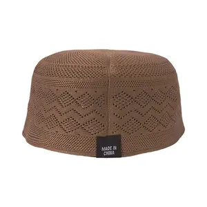 Unisex Knitted Ramadan Hat Muslims Head Cover Men Kufi Hat Prayer Caps