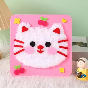 Random Cartoon Animal Design DIY Punch Kit, Cartoon Animal Sticker Toy, DIY Handmade Craft Kit for Boys & Girls, Crafts Kit
