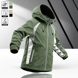 Windbreaker Jacket for Men, Lightweight Zip Up Hooded Coat for Spring Summer Longsleeves  jackets zip up