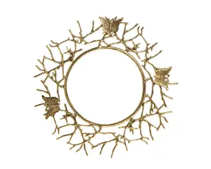 Godinger 91420 Butterfly Gold Charger Plate, Brass