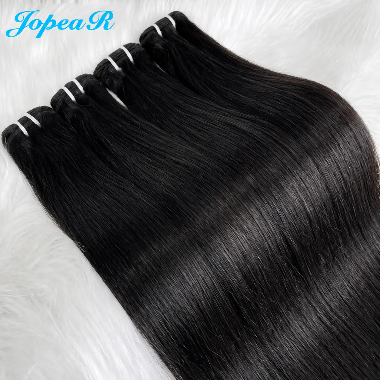 JOPEAR Vietnamese Bone Straight Human Hair Bundles Brazilian 30 40 Inches 100% Unprocessed Virgin Hair Weave Bundle Double Weft Raw Human Hair 1/3/4 PCS Hair Extensions Bundles 16 18 20 22 24 26 28 30 inches