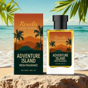 Men's Adventure Island Fresh Fragrance 50ml Portable Spray with Natural Sea Vibrancy for Dates Parties & Gifts Elegant Packaging