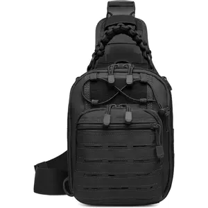 New tactical chest bag, messenger bag for men and women, Molle, EDC chest bag, 1000D, small military-grade shoulder bag, concealed carry handbag, outdoor, travel, hiking, fishing, camping, daily backpack, Christmas gift