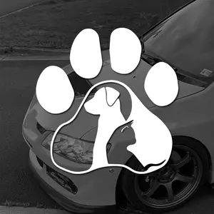 Dog and Cat，Show Your Love for Animals with These Adorable Car Stickers!For Cars, Trucks, Walls, Laptops, Windows, Motorcycles. for your car décor