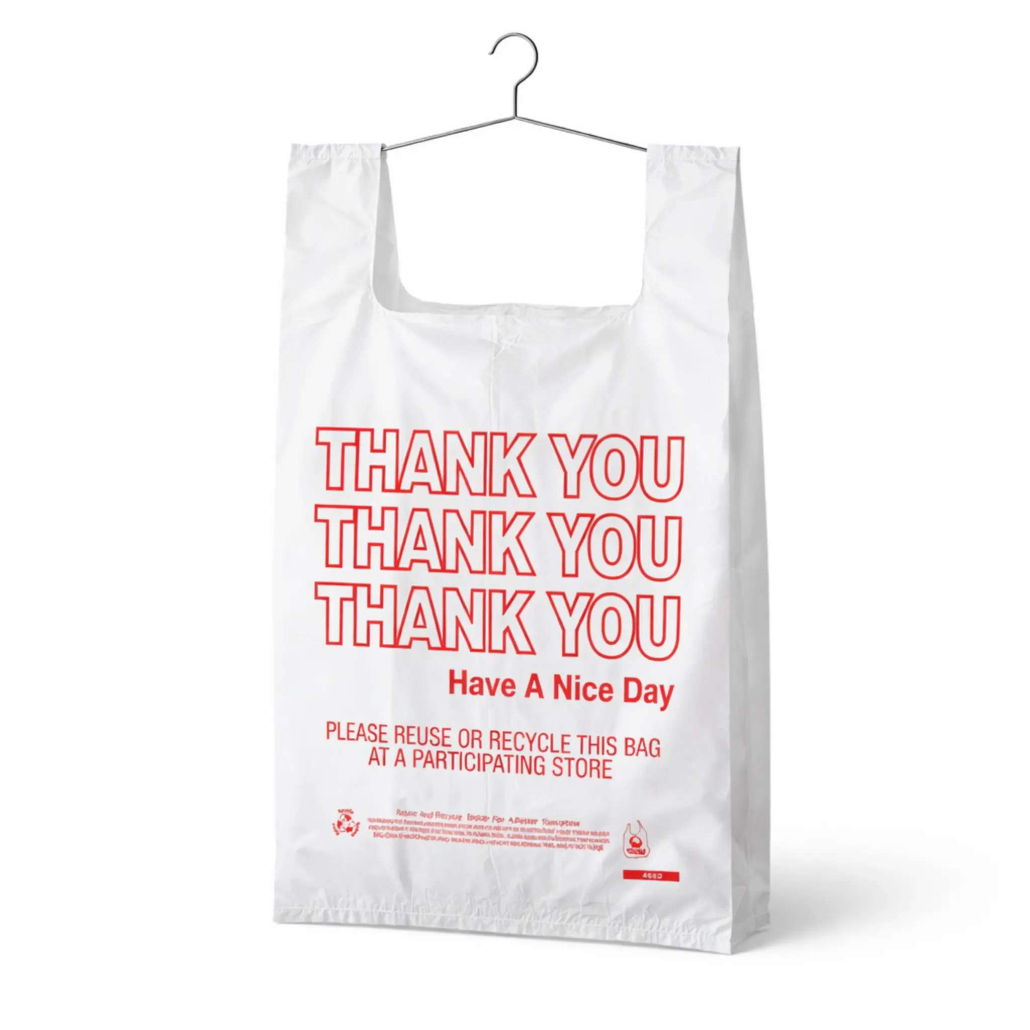 White T-Sack Small 8" x 4" x 16" - 13 Mic - 1,000/Case