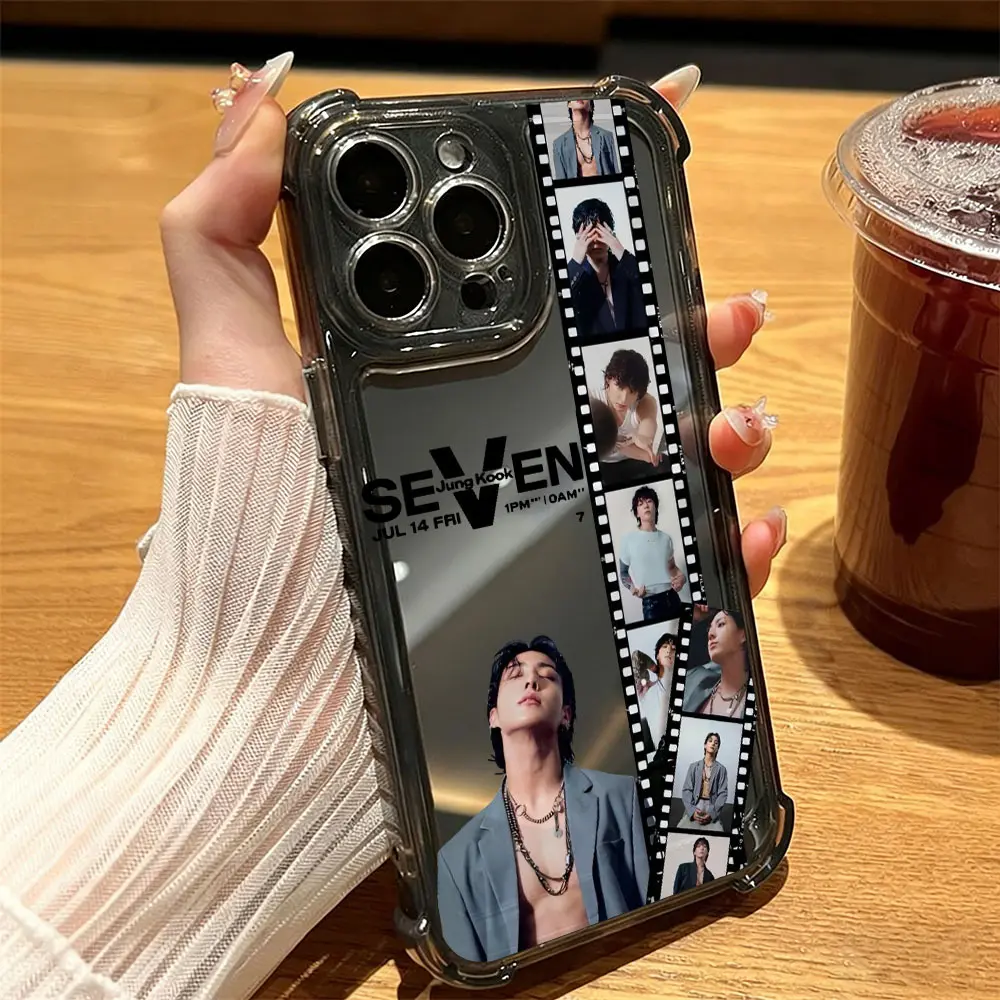 Phone Case - High-End Anti-Drop Protective Case for The Boy Band Member Jungs Kooks, Suitable for Apple for Iphone 17, Air 16,15, 14, 13, 12, 11 Pro Max, Plus, Featuring a Soft Transparent Cover