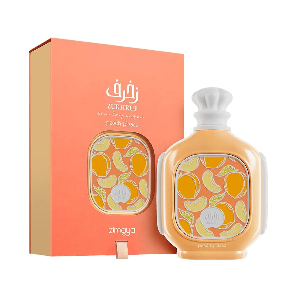 Afnan Zimaya Zukhruf Peach Please for Unisex Eau de Parfum Spray, 3.4 Ounce