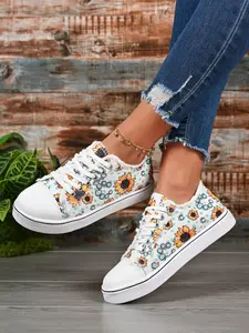 New Trendy Versatile Casual Fashion Women's Sneakers, Comfortable Soft Sole Shoes, High Aesthetic Ladies Board Shoes