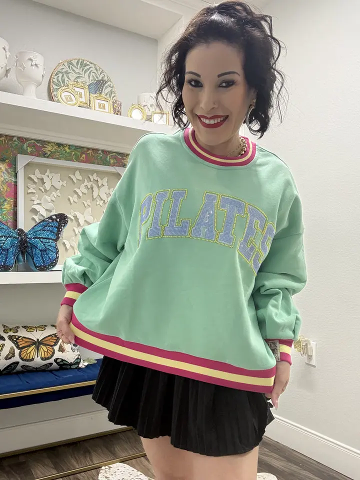 QOS Green 'Pilates' Sweatshirt