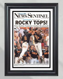 2024 Tennessee Volunteers 'ROCKY TOPS!' - CWS Baseball Champions UnFramed Newspape