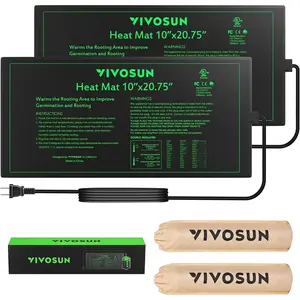 2 Pack Durable  Seedling Heat Mat 10" x 20.75" UL & MET-Certified Warm Hydroponic Heating Pad for Germination, Indoor Gardening, Greenhouse