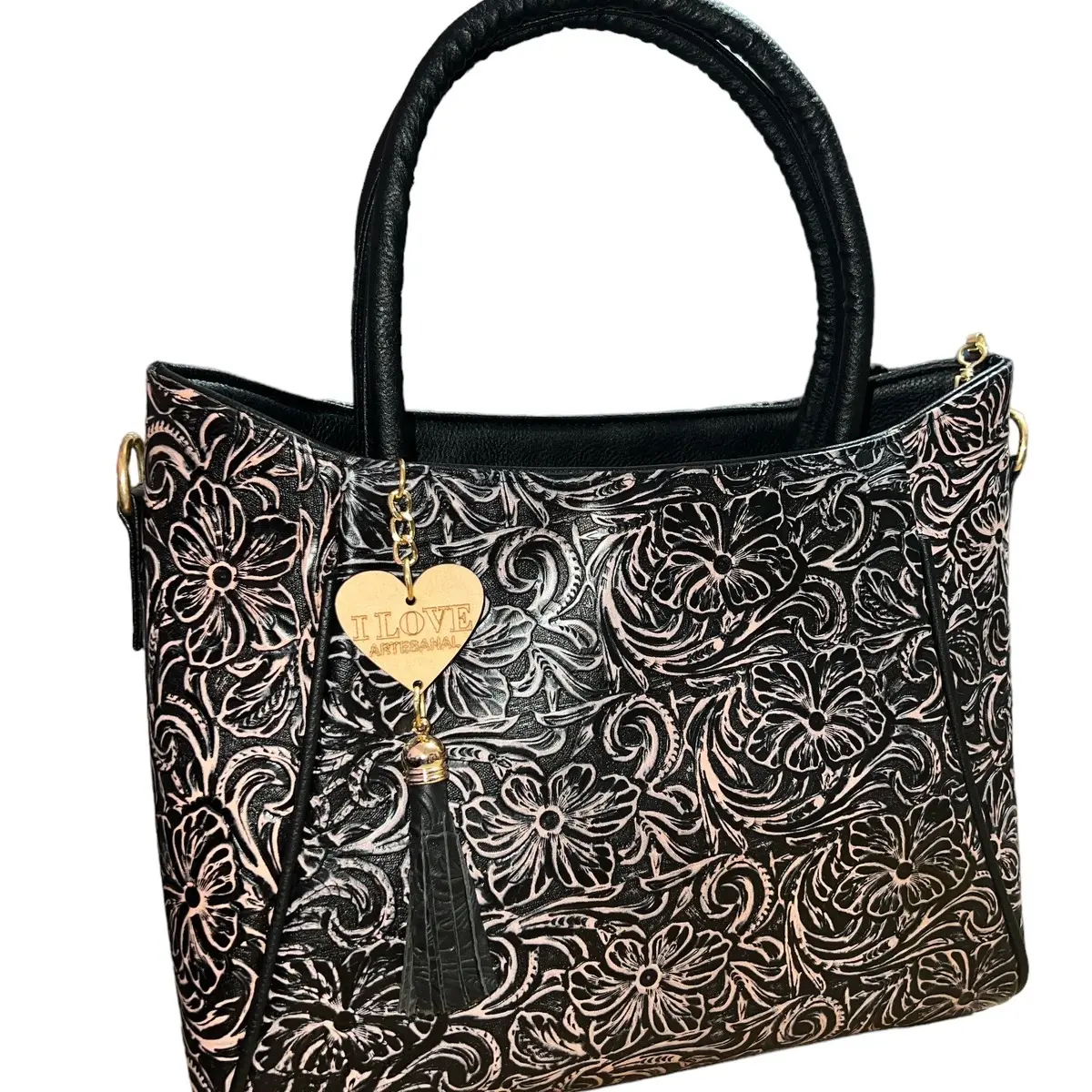 Artisanal Handmade women’s leather chiseled bag