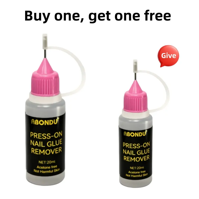 20ml Nail Glue Remover, Gentle Non-Acetone Formula for Press-On Nails, Soft Gel, Nail Tips, Precise Pinpoint Dropper, Quick Dissolve, Fast Gel Remover, No Damage, Easy Removal at Home or Salon Healthy Efficient Polish Manicure Nail Art Remover