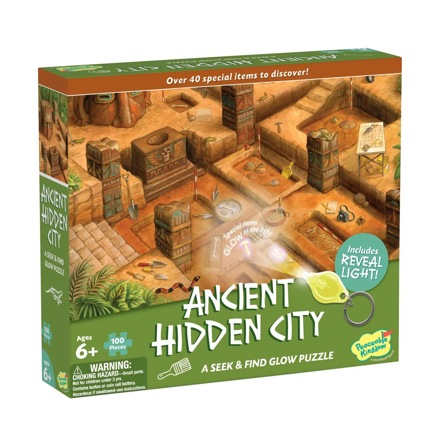 Ancient City Seek & Find Glow 100 Piece Puzzle