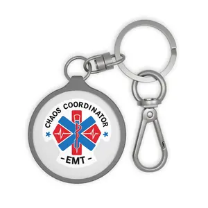 Custom EMT Keyring Tag, Personalized Emergency Medical Technician Gift, Chaos Coordinator Keychain, Medic Accessories, Unique Medical Gifts