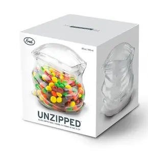 Unzipped Glass Zipper Bag