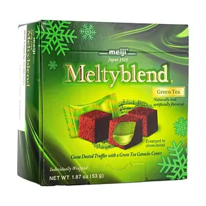 MEIJI MELTYBLEND Matcha Truffle Chocolate 53g - Japanese Creamy White Chocolate with Rich Matcha Filling, Perfect Snack for Tea Time