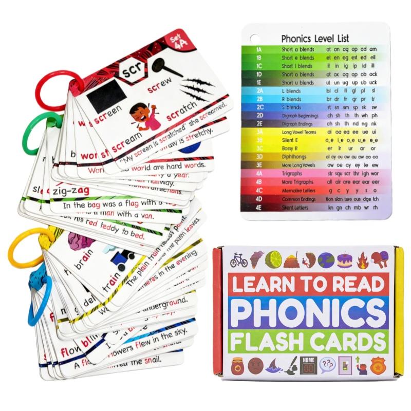 Phonics Flash Cards Learn to Read in 20 Phonic Stages Education for