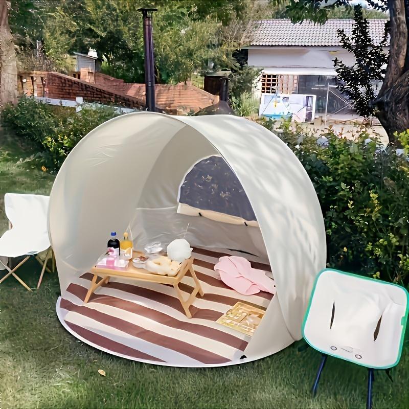 1Pcs Pop-Up Beach Tent with UV Protection, Portable Sun Shade Shelter for Camping, Fishing & Outdoor Activities , Easy Setup, Compact & Spacious Design, Includes Carry Bag , Camping Tent | Oval Shaped Tent | Heavyduty Polyester