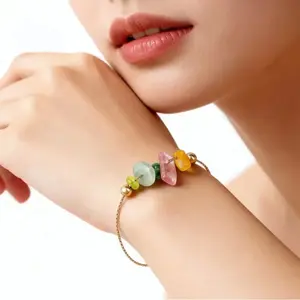 Serelune Jewelry B New 2026 Irregular Chip Stone Bracelet | Minimalist Fashion for Women