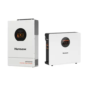 【Bundle】Humsienk Storm-Ready Power System Kit 48V 8kW Hybrid Inverter + 48V 100Ah 8kWh Battery LiFePO4 Lithium Battery with Smart BMS, Bluetooth, Active Balancing & Communication solar system