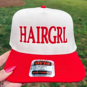 Beauty Industry Canvas Trucker Hat, HAIRGRL, Hairstylist Hat, Pretty Hair Styling