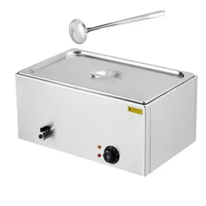 Commercial Food Warmer, Stainless Steel Buffet Bain Marie, 21QT Electric Steam Table with 86-176°F Temp Control Tap & Lid for Parties Catering Restaurant