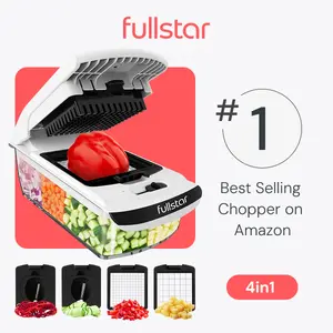 Fullstar Vegetable Chopper & Slicer | Stainless Steel Blade, Onion Dicer, Food Prep Kitchen Gadgets | Perfect for Quick Meal Prep | Perfect Gift!