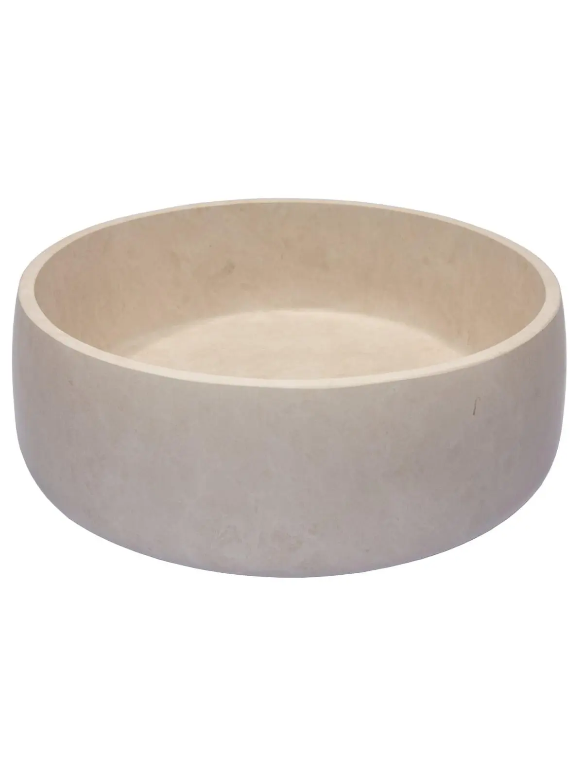 212 MAIN EB-S057NB-H 5.75 x 16 in. Rounded Beige Marble Vessel Sink, Above-Counter Bathroom Fixture