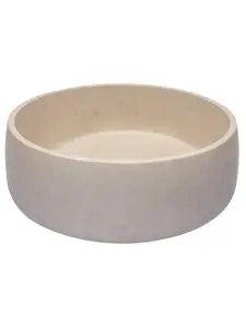 212 MAIN EB-S057NB-H 5.75 x 16 in. Rounded Beige Marble Vessel Sink, Above-Counter Bathroom Fixture