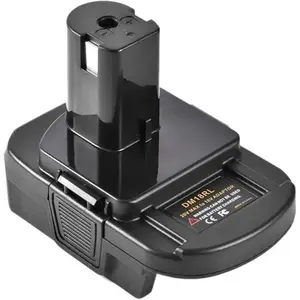 Battery Adapter, Convert to Battery, Battery Converter with Charging Port (Black)
