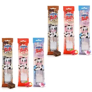 Milk Flavoring Straws in Chocolate, Strawberry, Cotton Candy. Flavored Straws for Milk. Perfect for 7 Oz Glass of Milk. Gets Kids to Drink Milk!
