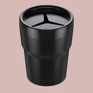 FIOTOK Car Trash Can with Lid, Mini Auto Garbage Can Leakproof Vehicle Trash Bin Fits Cup Holder in Console or Door for Automotive Car, Home, Office, Kitchen, Dinning Room 1Pack