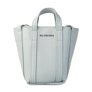 Pre-owned Balenciga Leather Tote Bags Balenciaga Pale Blue Everyday Tote Bag A26022131