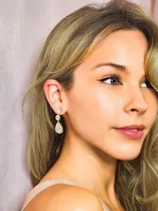 Earrings For Women, Gold Earrings For Women, Dangle Earrings, Cubic Zirconia Earrings, Statement Earrings, Jewelry For Women, Gift For Her!