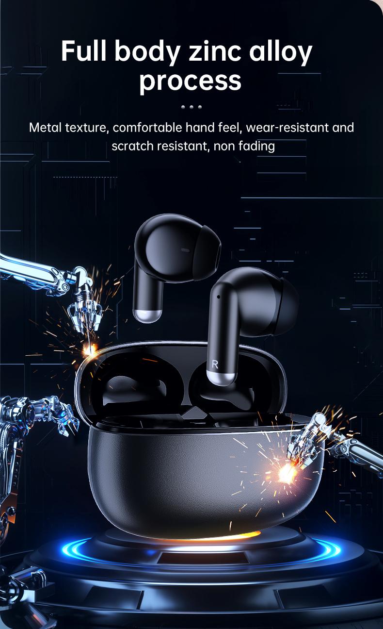 EarBarz K50 Nova Wireless Bluetooth 5.3 Earbuds with 13mm Dynamic Driver 30H Playtime Zinc Alloy Case Touch Control Christmas Sale