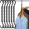 6-Pack Multi-Function Non-Slip Windproof Hangers, Creative Magic Space-Saving Clothes Rack for Bedroom Closet, Ideal for Drying & Organizing