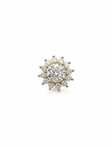 9K Gold Diamond Stud Earrings｜Halo Sparkle