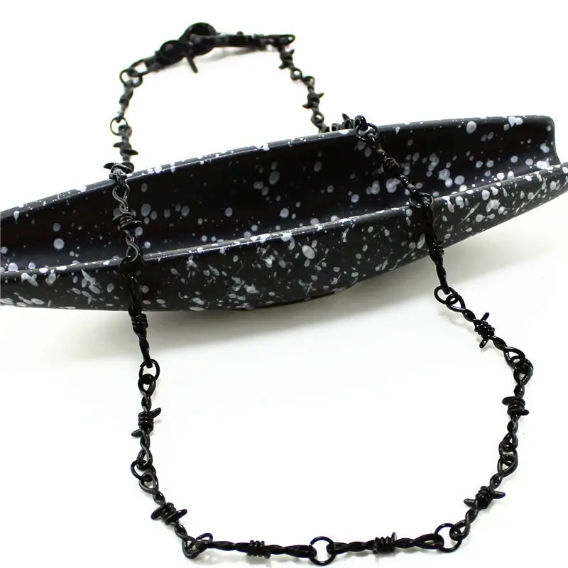 Black slim waist chain