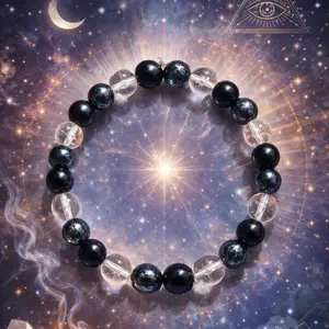The Sterling Quartz - Hematite, Black Obsidian, & Clear Quartz Bracelet