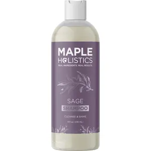 Maple Holistics Sage Shampoo for Deep Cleansing Cleanser Conditioner Haircare Clarifying Hydrating Oil Gently Cleanse Flakes All Hair Types