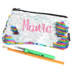 Personalized Sequin Pencil Pouch