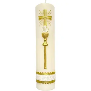 Religious Catholic Prayer Candles for Church Devotional Saint Blessed Mexican Gift Baptism Jesus Cross Candle Cirios Religiosos Catolicos Cirio Pascual Veladoras Mexicanas